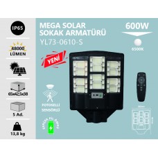600W MEGA SOLAR SOKAK ARMATÜRÜ BEYAZ